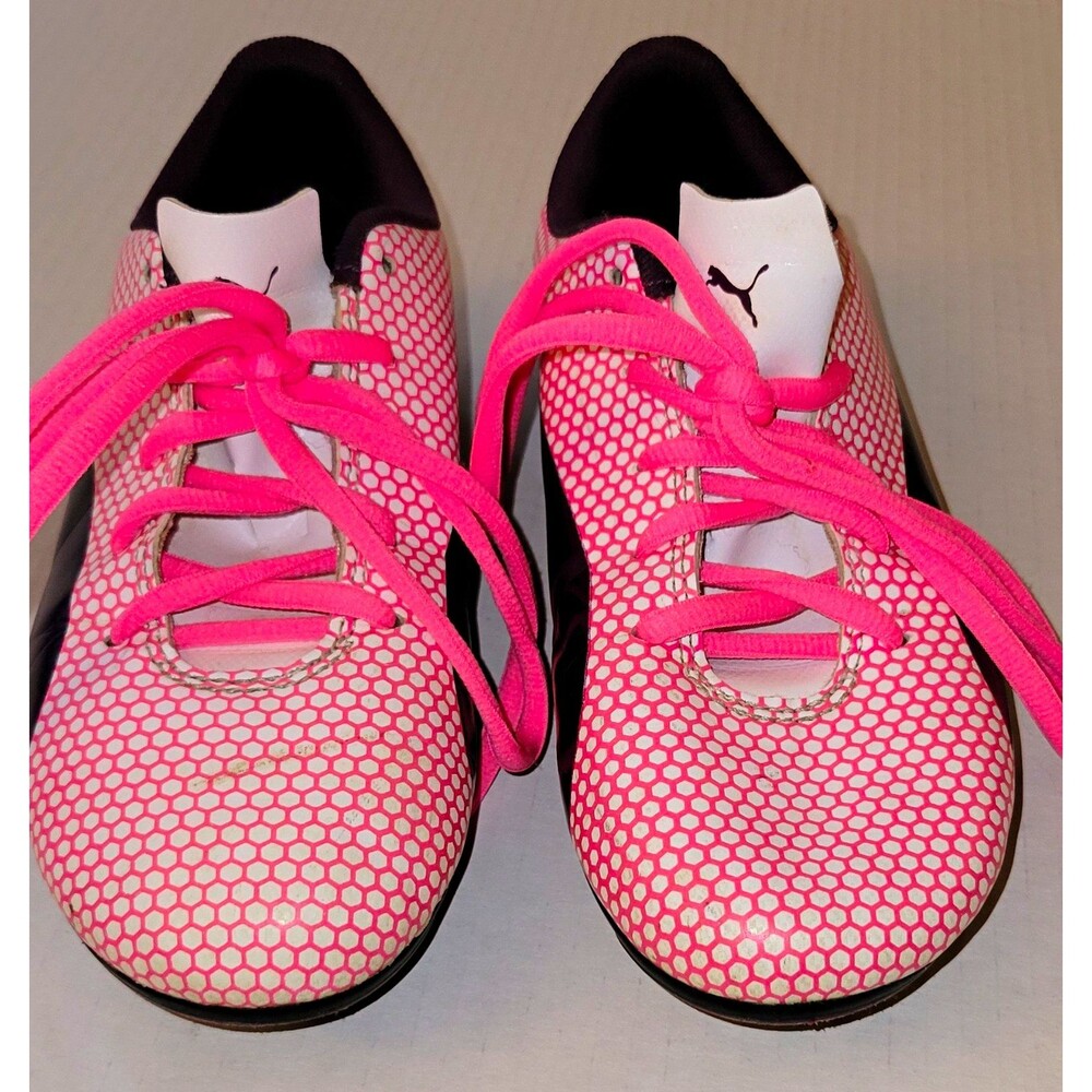 PUMA Youth Soccer Cleats Pink/Black/Purple US 4